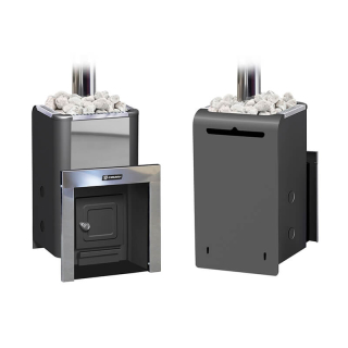 Газо-дровяная банная печь Ермак Уралочка 16 (Нержавейка). Фото № 2