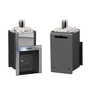 Газо-дровяная банная печь Ермак Уралочка 20 (Нержавейка). Фото № 2