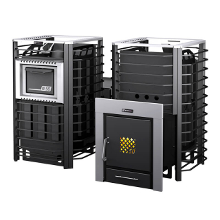 Дровяная печь для бани Ермак 50 Сетка PRO (Нержавейка). Фото № 3