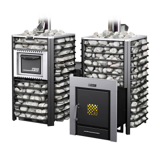 Дровяная печь для бани Ермак 50 Сетка PRO (Нержавейка). Фото № 2