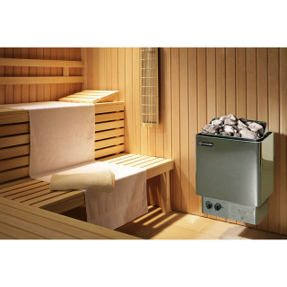 Электрическая печь для бани Ермак SCA-90 BS, со встроенным пультом. Фото № 2