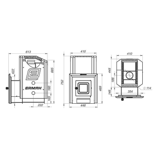 Дровяная печь для бани Ермак 16 Стандарт (Чугун). Фото № 4