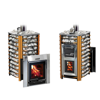 Дровяная печь для бани Ермак 36 Сетка Люкс, с панорамным стеклом (Нержавейка). Фото № 2