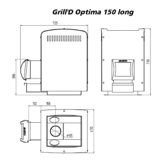 Печь Grill’D Optima 150 Long. Фото №3