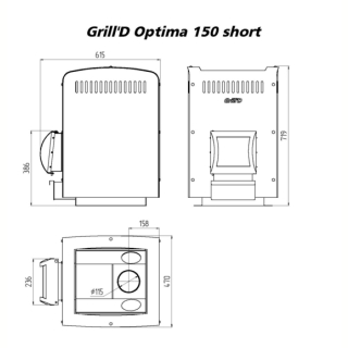 Печь Grill’D Optima 150 Short Deluxe. Фото №3