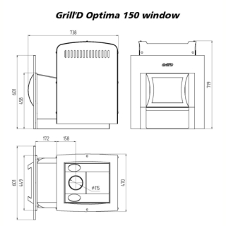 Печь Grill’D Optima 150 Window Deluxe. Фото №3