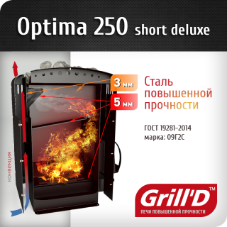 Печь Grill’D Optima 250 Short Deluxe. Фото №3