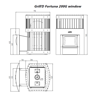 Печь Grill’D Fortuna 200G window black. Фото №3