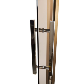 Дверь стеклянная для хамам Grandis GS 7x19 Бронза, бронзовый профиль. Фото №5