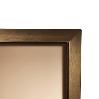 Дверь стеклянная для сауны Grandis GS 7x19 Бронза матовая, бронзовый профиль. Фото №4