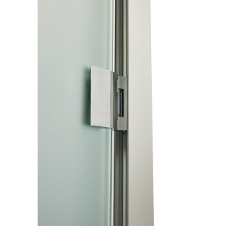 Дверь стеклянная для сауны Grandis GS 7x21 Сатин, серебристый профиль. Фото №3