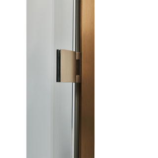 Дверь стеклянная для сауны Grandis GS 9x21 Прозрачная, бронзовый профиль. Фото №3