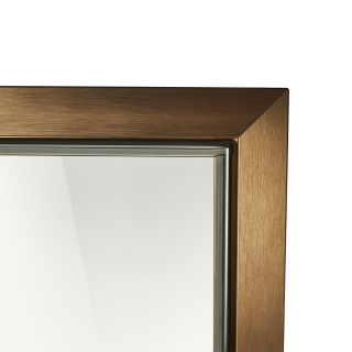 Дверь стеклянная для сауны Grandis GS 7x21 Прозрачная, бронзовый профиль. Фото №2