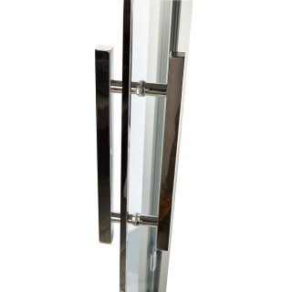 Дверь стеклянная для хамам Grandis GS 7x20 Прозрачная, серебристый профиль. Фото №5