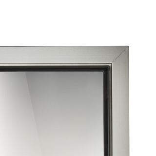 Дверь стеклянная для сауны Grandis GS 7x20 Графит, серебристый профиль. Фото №3