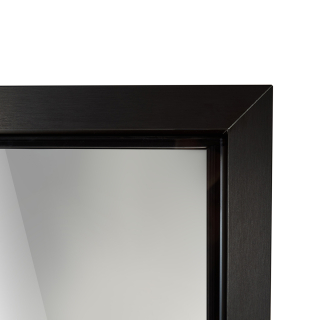 Дверь стеклянная для сауны Grandis GS 9x20 Графит, чёрный профиль. Фото №3