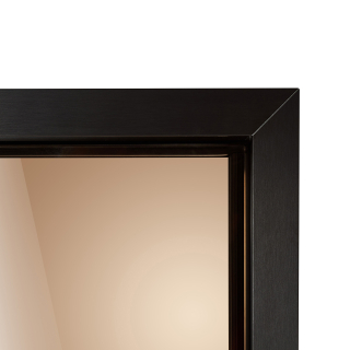 Дверь стеклянная для сауны Grandis GS 8x20 Бронза, чёрный профиль. Фото №4