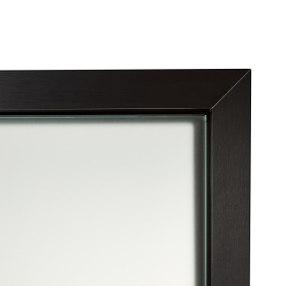 Дверь стеклянная для сауны Grandis GS 8x20 Сатин, чёрный профиль. Фото №2