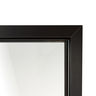 Дверь стеклянная для сауны Grandis GS 7x21 Прозрачная, чёрный профиль. Фото №2