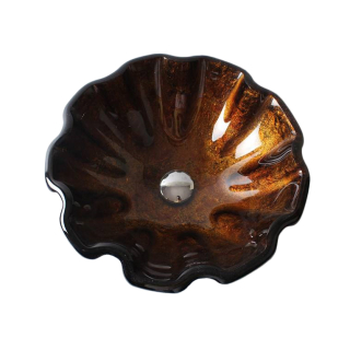 Раковина стеклянная Bronze De Luxe Т19-D425-H150мм 140116. Фото №3
