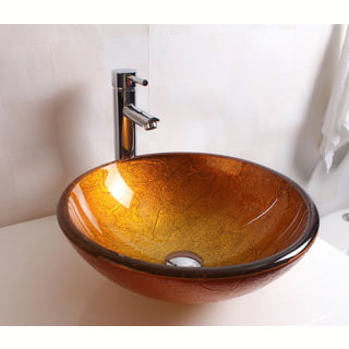 Раковина стеклянная Bronze De Luxe Т19-D425-H150мм 14055. Фото № 3