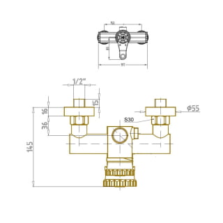 Комплект для душевой Bronze De Luxe WINDSOR душ Круг (без излива) 10118/1R. Фото №2