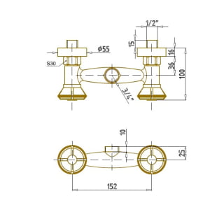 Комплект для душевой Bronze De Luxe ROYAL душ Двойной цветок (без излива) 10118DF. Фото №3