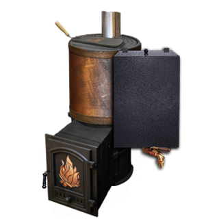 Банная печь KALEDO RETRO RM2217-80 с закрытой каменкой прямого нагрева, 22 кВт. Фото №1