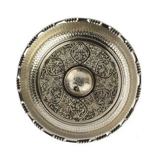 Чаша латунная для хамама серебро диаметр 16 см. Фото №2