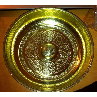 Чаша омовения для хамама, цвет золото, диаметр 20 см. Фото №4