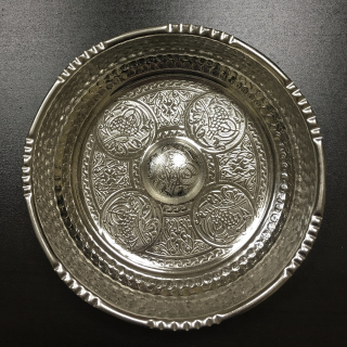 Чаша латунная для хамама серебро диаметр 16 см. Фото №5