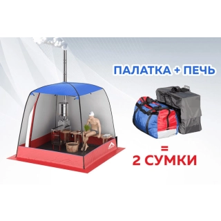 Баня палатка МОРЖ 2 ОКНА, чёрный. Фото № 4