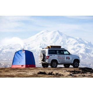 Баня палатка МОРЖ 2 ОКНА, чёрный. Фото № 8