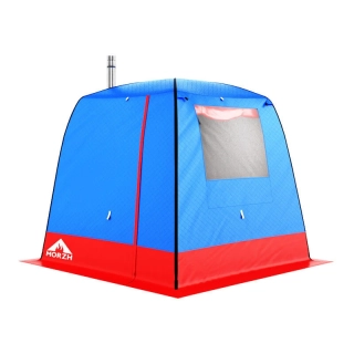 Баня палатка МОРЖ, сине-красный. Фото № 1