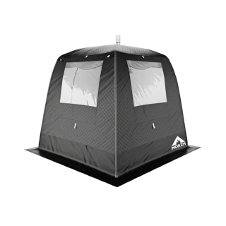 Баня палатка МОРЖ LUX 2 ОКНА, чёрный. Фото № 1