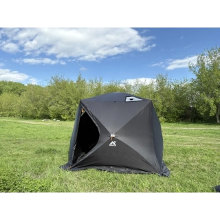 Баня палатка МОРЖ КУБ Light XL, чёрный. Фото № 6