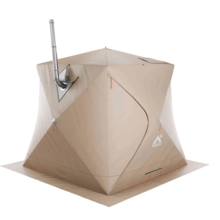 Баня палатка МОРЖ КУБ Light XL, бежевый. Фото № 1