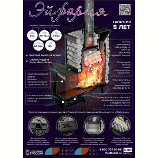 Дровяная печь для бани ПроМеталл 