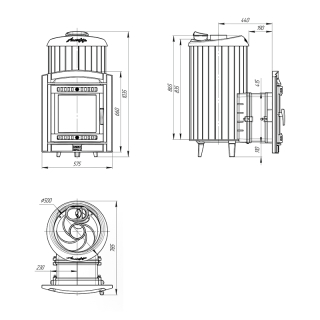 Дровяная печь для бани ПроМеталл 