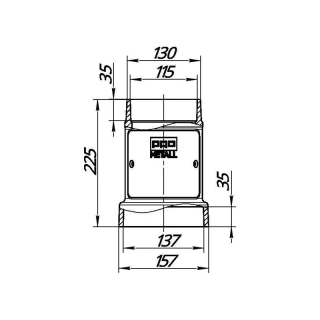 Стартовый дымоход ПроМеталл 115-136 с ревизией и шибером. Фото № 3