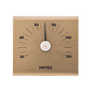 Термометр алюминиевый для сауны RENTO SQ, шампань. Фото №1
