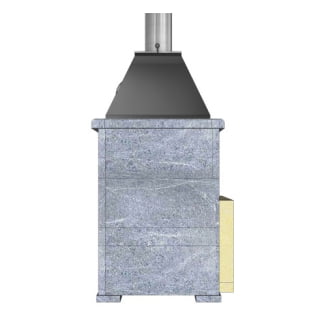 Печь SAMPO для Бани по Серому с Каменной выносной топкой и металлическим колпаком до 15 куб.м. Фото №3