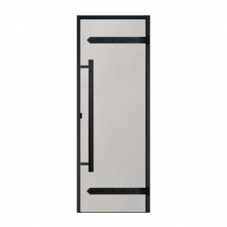 Стеклянная дверь для хамама Harvia Legend ALU 8x21 алюминиевая, сатин. Фото №1