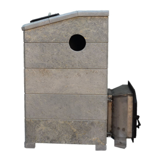 Печь Сварожич Жар-птица Люкс в талькомагнезите Высота 980 мм Каминная топочная дверца. Фото №5