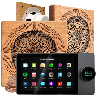 Комплект акустики SMART HOME MUSIC 2.0 - Wood S3 (три колонки, квадрат). Фото № 1