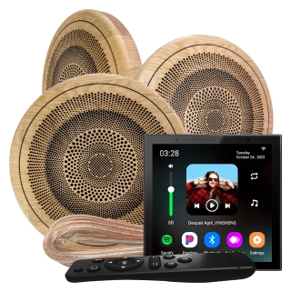 Комплект акустической системы SW Sensor 2.0 Wood WiFi (три колонки, круг). Фото №1