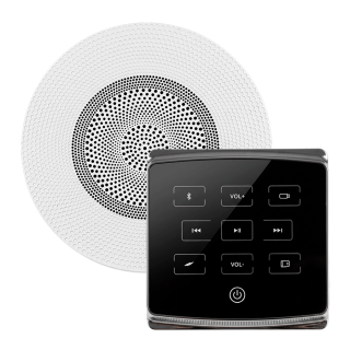 Комплект влагостойкой акустической системы SW ECO Black MINI-1 (одна колонка, круг). Фото № 1