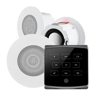 Комплект влагостойкой акустической системы SW ECO Black MINI-3 (три колонки, круг). Фото № 1