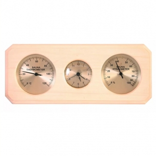 Термогигрометр SAWO 260-THA с часами вне сауны. Фото №1
