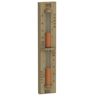 Набор аксессуаров SAWO SET-1D (материал-кедр, черпак, кадушка, термогигрометр, часы песочные). Фото №5